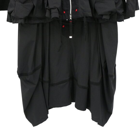 ADC Lagenlook Art to Wear Mixed Media 2 Pc Lantern Dress Jacket Set Black 12 14 - Picture 3 of 10